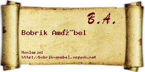 Bobrik Amábel névjegykártya